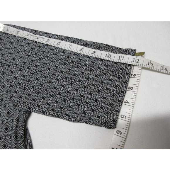 Cuddl Duds women's 1/2 sleeve Flexwear geometric print rainbow hem lounge‎ dress - Picture 11 of 12